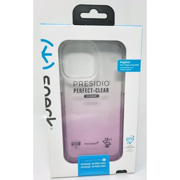 Speck Presidio Perfect Clear Case for iPhone 13 Pro Max 12 Pro Max Purple Fade - Picture 1 of 2